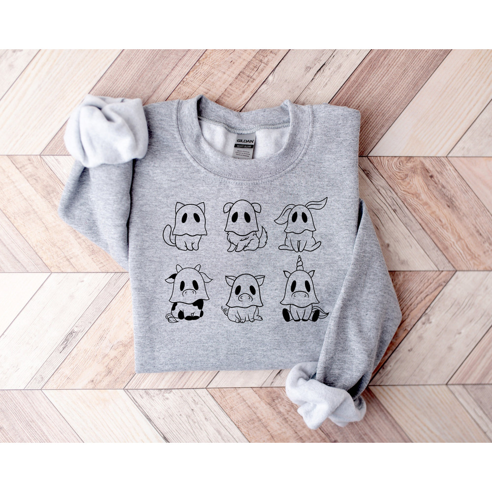 Halloween Sweatshirt,Halloween Sweater,Ghost Sweatshirt,Halloween Animal Sweatshirt,Ghost Animal Shirt, Happy Halloween,Retro Spooky Season.jpg