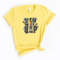 happy easter, hip hop bunny shirt, cute holiday shirt, matching family shirt, leopard print, womens tee, plus sizes