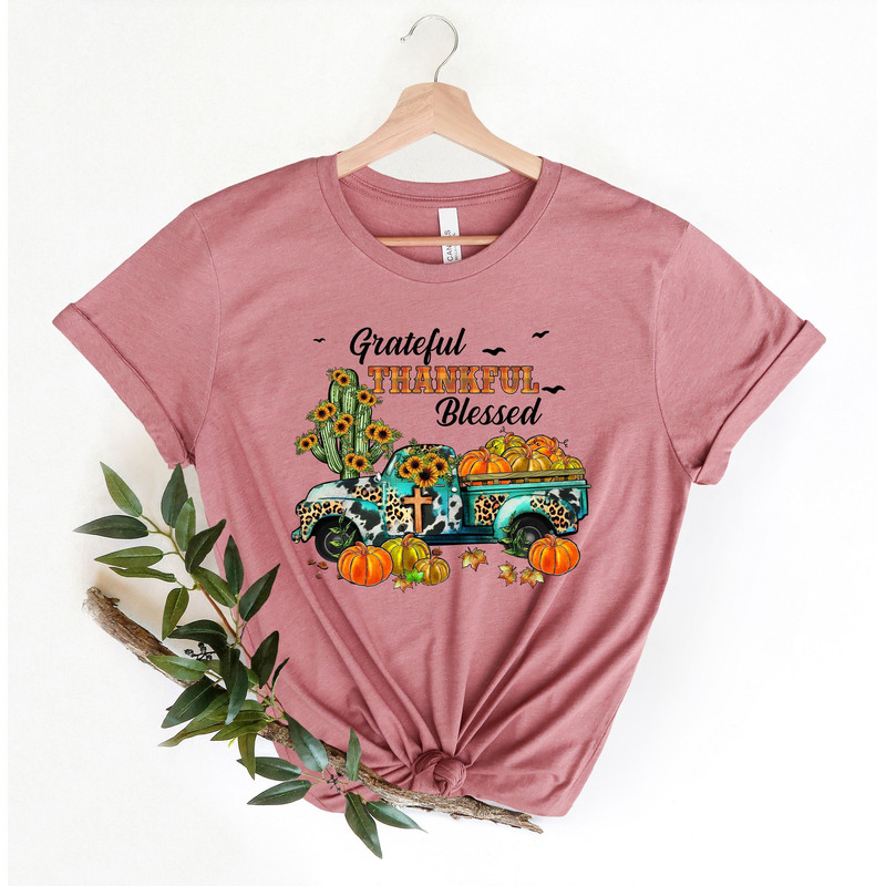 Happy Thanksgiving Shirt, Pumpkin Tee,Thanksgiving Family Shirt,Thanksgiving Matching,Fall Vintage Truck Shirt,Fall Shirt,Pumpkin Truck.jpg