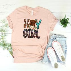 hay girl shirt, farm lover shirt, highland cow shirt, just girl who loves cows shirt, cow lover shirt, cow girl shirt, g