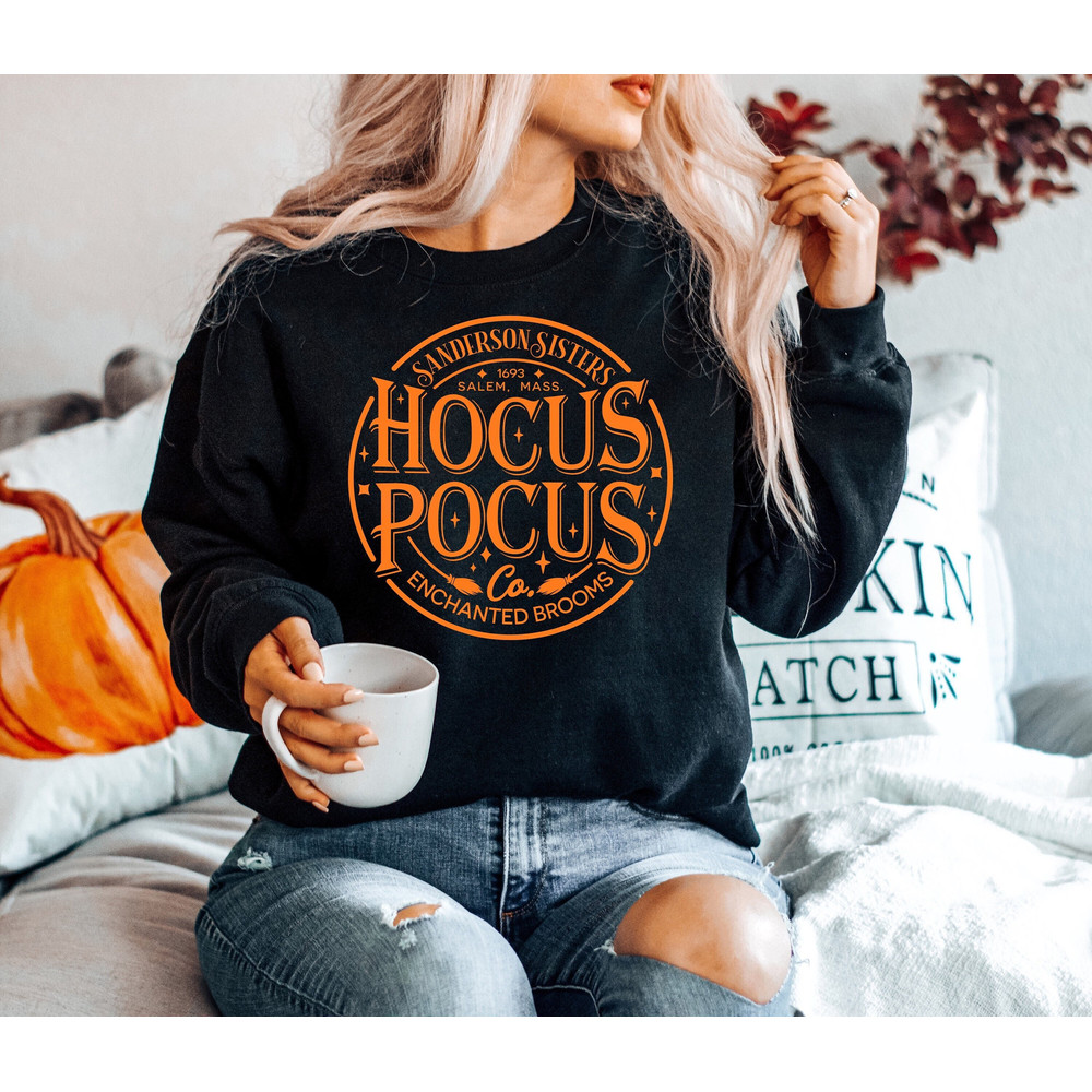 Hocus Pocus Sweatshirt, Sanderson Sisters Shirt, Enchanted Brooms Shirt, Halloween Witch Shirt, Halloween Movie Tee, Wicthes Brew, Halloween.jpg