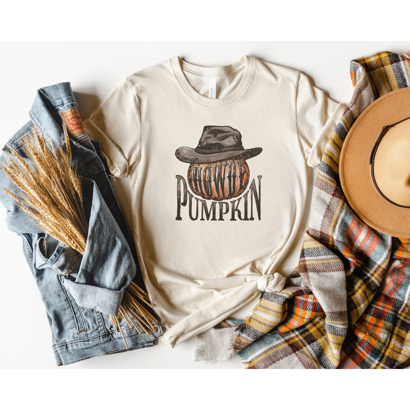 Howdy Pumpkin Shirt Gift For Western Lover, Western Halloween Shirt, Pumpkin Tshirt, Cowboy Gift, Cowgirl Shirt, Halloween Country Tshirt.jpg