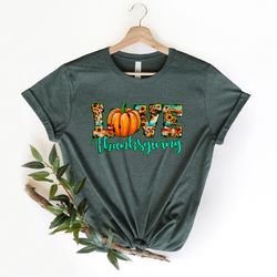 love thanksgiving shirt, leopard print fall shirt, thanksgivinghello pumpkin, peace love thanksgiving, family thanksgivi