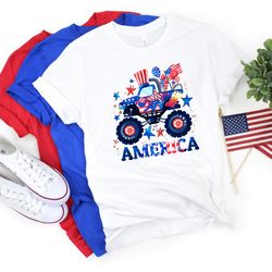 monster truck american flag shirt, monster truck 4th of july gifts,  american patriotic monster truck