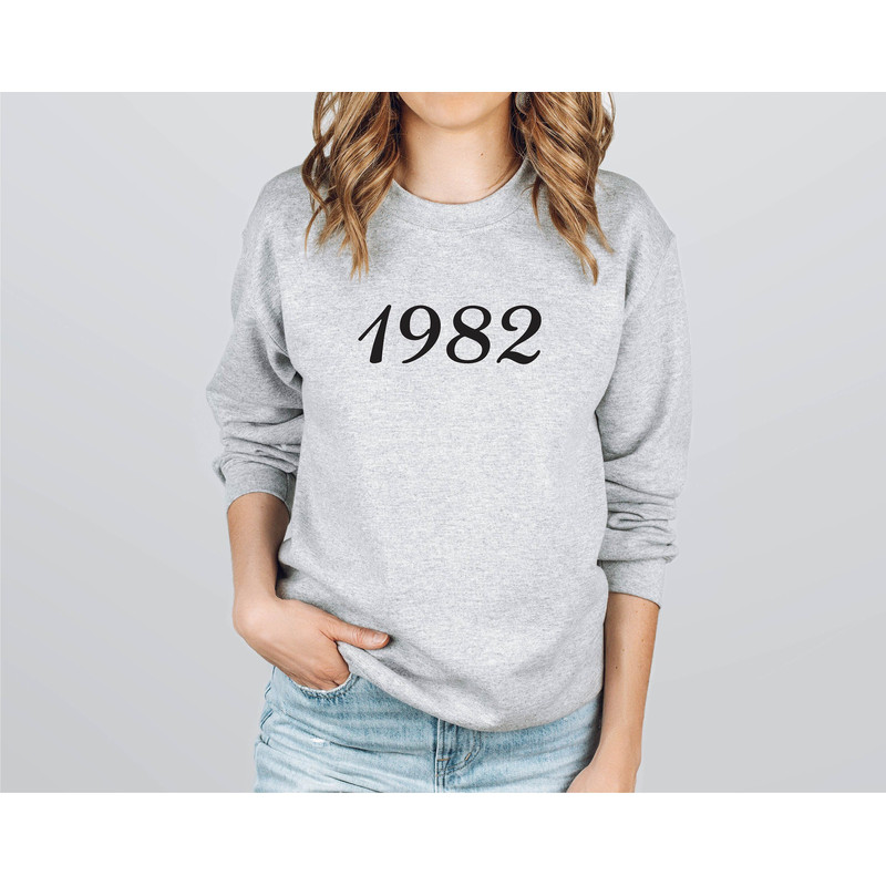 1982 Birthday Sweatshirt, Forty Shirt, 40th Birthday Shirt, 1982 Birthday Tee, Birthday Trip Shirt, Birthday Gift, Hello 40 Heart Sweatshirt.jpg