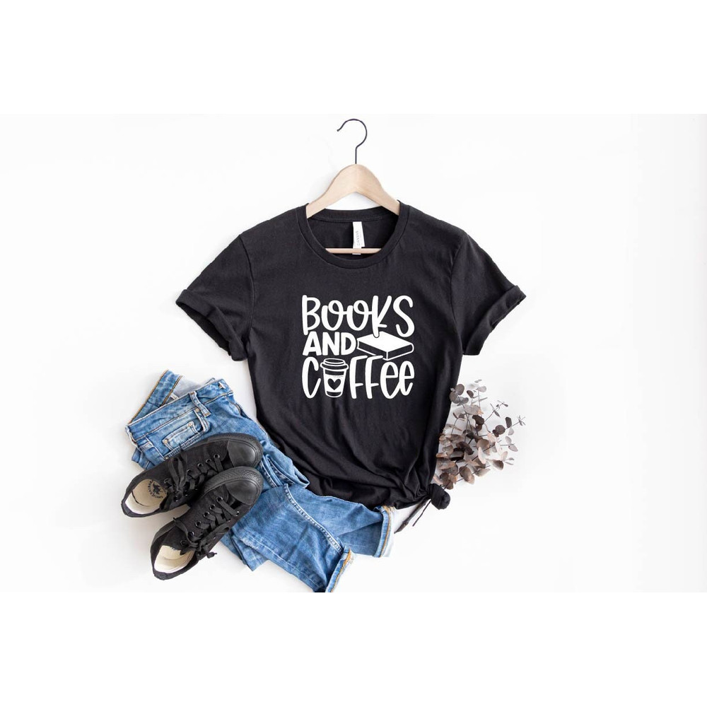 Books and Coffee Shirt,Book Lover Shirt,Bibliophile Tee,Readers T-Shirt,Reading,Bookstagram Tee,Book Lover GiftCoffee Lover Tee,Reader Gifts.jpg