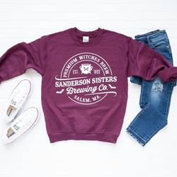 brewing co sweatshirt, sanderson sisters brewing co, sanderson witch museum sweatshirt, halloween witches, sanderson sis