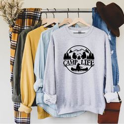 camping life sweatshirt, camping shirt, happy camper, camping hoodie, adventure shirt, vacation shirt, family camping, c