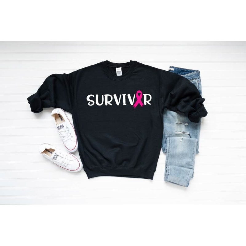 Cancer Survivor Sweatshirt, Breast Cancer Shirt, Cancer Awareness Sweatshirt, Breast Cancer Sweatshirt, Pink Ribbon Survivor Hoodie, Cancer.jpg