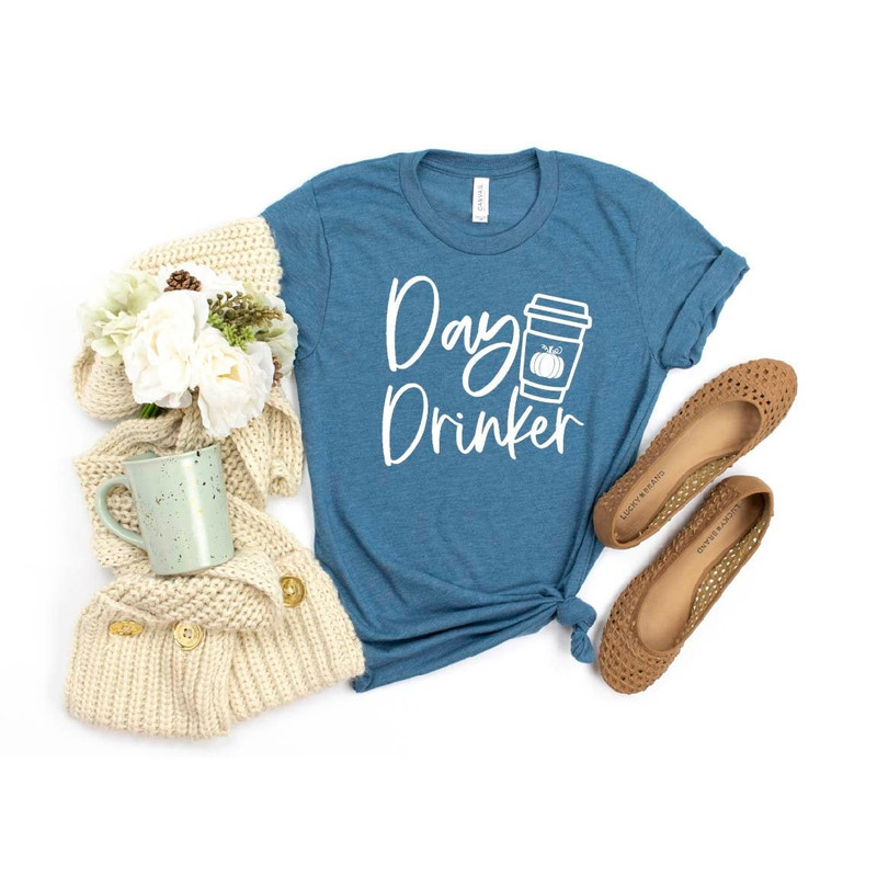 Day Drinking Shirt for Women, Day Drinking Lake T Shirt, Gift for Day Drinker, T-shirt for Women, Shirt for Fall Drinker, Gift For Women.jpg