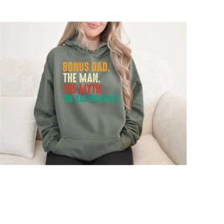 bonus dad father's day t shirt, step dad father's day t shirt, the man, the myth, the legend t shirt for bonus dad, gift