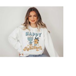 vintage style hanukkah sweatshirt funny hanukkah crewneck ugly hanukkah sweater menorah sweatshirt jewish holiday shirts