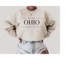 ohio sweatshirt, state of ohio sweatshirt, state sweatshirt, ohio crewneck