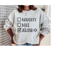 vintage style hanukkah sweatshirt funny hanukkah crewneck ugly hanukkah sweater crewneck sweatshirt jewish holiday shirt