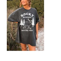 comfort colors rocky mountains shirt national park shirt colorado tee
