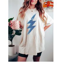comfort colors lightning bolt shirt, unisex lightning shirt, lightning mascot shirt