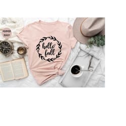 hello fall shirt, thanksgiving shirt, autumn t-shirt, thankful shirt, fall t-shirt, pumpkin spice shirt, funny fall shir