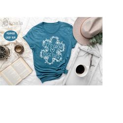 let's grow together shirt, autism teacher shirt, autism shirt, autism awareness tee, asd and spd shirt, puzzle piece shi