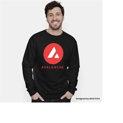 avalanche avax logo sweatshirt | crypto clothing investor trader gift jumper sweater | unisex sizes
