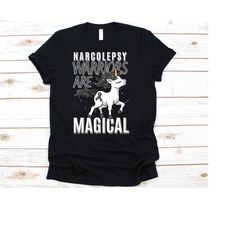 narcolepsy warriors are magical shirt, cute unicorn neurological disorder tshirt for men and women, awareness gift for n