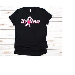 believe volleyball shirt, cancer awareness for breast cancer warrior fighter, pink ribbon tshirt for breast cancer volle