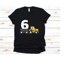 6th birthday shirt, 6th birthday, birthday shirt, birthday gift, tractor birthday shirt, tractor birthday, tractor tee