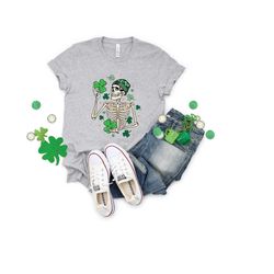 st. patrick's skeleton shirt, st patty's skeleton, dancing skeleton, funny st patrick's, drinking shirt,  irish shirt, i