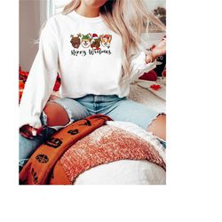 merry woofmas, christmas dog shirt, dog sweatshirt, christmas shirt, paws shirt, paw print shirt, merry christmas paws,