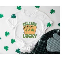 feeling lucky shirt, st paddys day shirt, saint patricks day, shamrock shirt, st patricks day, irish shirt, lucky shirt,