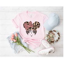 minnie shirt, leopard minnie, minnie ears, disney shirt, disneyworld shirts, disney trip shirts, disneyworld shirt, anim