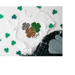 leopard shamrock shirt. st paddys day shirt, saint patricks day, shamrock shirt, st patricks day, irish shirt, lucky shi