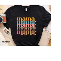 retro stacked mama t-shirt, retro mama t-shirt, stacked mama t-shirt, retro t-shirt, stacked t-shirt, mama t-shirt, retr