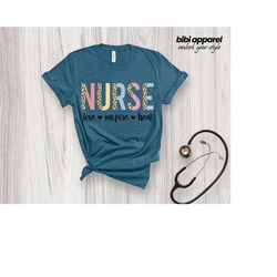 love inspire heal shirt, nurse t-shirt, nurse tees, cute nurse shirts, nurse appreciation gift, nurse gift idea