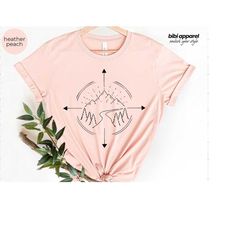 compass mountain shirt, compass shirt, overlanding shirt, camping shirt, adventure shirt, funny compass hiking camping s