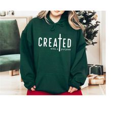 created with a purpose sweatshirt, christian sweater, christian shirt, faith sweater, faith shirt, jesus sweatshirt, gif