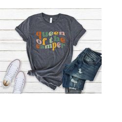 queen of the camper t-shirt, camp life shirt, camping shirt, emergency rv shirt, nature lover shirt, hiking gift shirt,