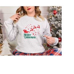 merry christmas sweatshirt, family christmas sweatshirt, matching christmas sweater, christmas reindeers crewneck, cool
