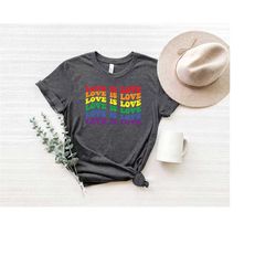 love is love shirt, lgbqt pride shirt,  rainbow shirt retro, lgbt shirts, love wins graphic t-shirt, equality, gift for