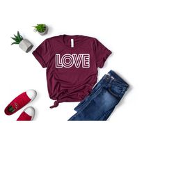 love retro graphic shirt, valentine's day shirt, cute love tee shirt, love graphic tee, valentine's day gift, valentines