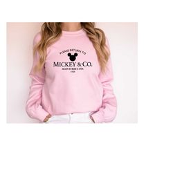 return to mickey & co sweatshirt, disneyworld sweater, main street usa, disney trip shirt, 2023 shirt , crewneck sweatsh