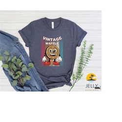 vintage waffle shirt, french fries shirt, funny pocket print shirt, food lover t shirt, foodie tshirt, fast food t-shirt