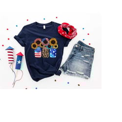 sunflowers shirt, sunflowers leopard usa shirt, 4th of july shirt, merica shirt, 4th of july, fourth of july shirt, ind