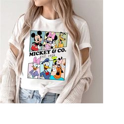 mickey & co 1928 shirt, retro vintage disney shirt, disneyland shirt, disneyworld shirt, disney family matching shirt, d