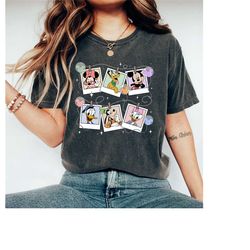 vintage disney mickey polaroid shirt, mickey and friends shirt, disneyland shirt, disneyworld shirt, disney family shirt