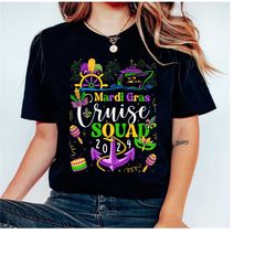 mardi gras cruise squad 2024 shirt, matching family carnival shirt, family holiday trip, mardi gras vacation shirt, mard