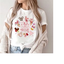 these are a few of my favorite things disney valentines shirt, mickey minnie valentine's day shirt, mouse head snacks he