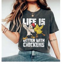 life is better with chickens shirt, dabbing rooster dab hen chicken shirt, chicken shirt, chicken lover shirt, farmer ch