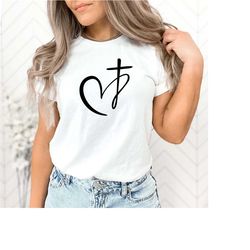 heart cross shirt, faith graphic shirt hoodie sweatshirt, religious shirt, inspirational christian shirt, motivational s