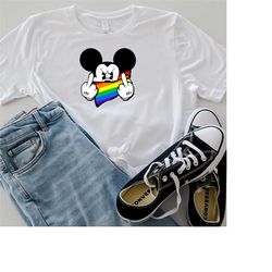 pride mickey mouse middle finger shirt, lgbt disney mickey shirt sweatshirt hoodie, mickey gay shirt, pride shirt, disne