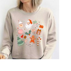 christmas sweatshirt, christmas santa sweatshirt, santa sweatshirt, vintage christmas sweatshirt, christmas gifts, retro